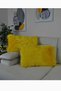 Plush Throw Pillow Cover Imported Premium Fabric - Yellow (rectangular) - 2