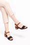 Flora Black Tan Genuine Leather Women's Sandals - 2