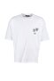 White Oversized /Wide Cut Landscape Printed Short Sleeve 100% Cotton T-Shirt Tmnss21Ts0619 - 7
