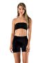 Women's Black Long Shorts Boxer Laser Cut Silicone
