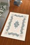 Digital Print Silk Velvet Blue Colored Naveled Pattern Elastic Carpet Cover