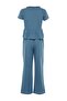 Blue Ruffle T-shirt-Pants Viscose Woven Pajamas Set THMSS20PT0095 - 8