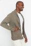 Mink Regular Wool Shawl Collar Knitwear Cardigan Tmnaw22Hi0131 - 6