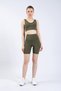 Snc Women's Khaki Crop Sports Bustier - 3