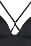 Siyah Dokulu Üçgen Push Uplı Bikini Üstü TBESS21BU0010 - 13