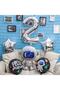 8-Piece Space Themed Astronaut Foil Balloon Set 3 Years Old Silver Number Transparent Sequin and Chrome Balloon - 4
