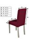 Lycra Fabric Patterned Chair Cover, Elastic, Stretchable Chair Cover, Pack of 6 - 2