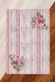 Digital Print Silk Velvet Pink Colored Wooden Floor Pattern Elastic Carpet Cover - 2
