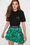 X Sagaza Studio Black Embroidery Detailed Knitted T-Shirt Tprss22Ts00000