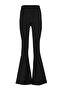 Siyah Flare İspanyol Paça Yüksek Bel Bootcut Dokuma Kumaş Pantolon TWOAW20PL0094 - 6