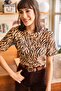 Women's Mink Zebra Leopard Corded Knitted Crop T-Shirt TSH-19000328 - 5