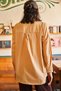 Women's Camel Bird Sequin Detailed Woven Boyfriend Shirt GML-19000992 - 2
