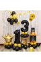 Gold Number Balloon Welcome Set 9 Year Old Black Gold Colors 9 Number Balloon with Gold Crown - 5