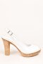 Women's White Genuine Leather Heeled Sandals 6978 - 2