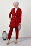 Blazer Jacket Suit Claret Red - 4