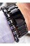 Black Color Rose Gold Case Functions Active Men's Wristwatch + Hematite Natural Stone Bracelet Gift - 5