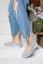 Daily Women's Gray Ballerina Shoes Easy to Wear Breathable Lightweight Comfortable Flexible Sports Shoes 048 - 2