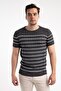 63000 Striped Men's Knitwear T-Shirt - 4