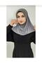 وشاح حجاب رمادي تكتيكي جاهز