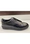 Black Leather Casual Daily Zippered Shoes Offering Durability and Elegance Together Model 524246