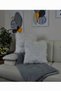 Plush Throw Pillow Cover Imported Premium Fabric - White - 3