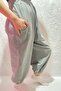 Unisex Gray Loose Cut Sweatpants with Elastic Waist and Legs - 4