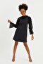 Tulle Sleeve Scuba Dress