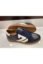 Navy Blue Leather Casual Daily Shoes Model Offering Durability and Elegance Together -136009 - 4