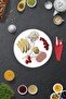 Set of 2| Glass Plate - Breakfast Plate - Cake Plate| Bon Appetit -chef| Diameter 32cm - 2