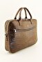 Unisex Tan 15 & 15.6 Inch Crocodile Laptop Briefcase - 3