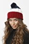 75/3 Folded Pompom Knitwear Beret - Claret Red - 3