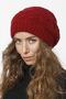 Women's Burgundy Basket Knit Lined Knitwear Beanie - 3