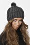 51u Pompom Knitwear Knitted Beanie - Anthracite - 2