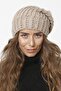 51u Knitted Hat with Pompom - Cream