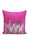 White Flower Digital Printed Throw Pillow Cover on Fuchsia Floor