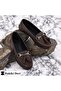 Women's Dark Brown Genuine Leather Hand-Saddled Orthopedic Ballerinas - 3