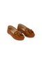 Women's Tan Genuine Leather Hand-Saddled Orthopedic Ballerinas - 3