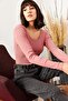 Women's Dusty Rose Wide Collar Camisole Blouse BLZ-19000722 - 4