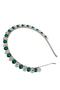 Petrol Green Pearl And Crystal Crown - 2