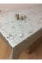 Silver Metallic Erasable PVC Non-Slip Oilcloth Tablecloth