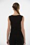 3-Piece Women's Cotton Black Tank Collar Detailed & Comfortable Texture & Thick Strap - 5