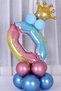 Number Balloon Welcome Set Age 0 Rainbow Colors Number Balloon Gold Crowned 0 Number Balloon