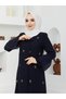 New Season Drop Embroidered Tulle Detailed Young Stylish Summer Black Abaya Ferace - 4