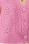 Pink Soft Textured Knitwear Vest Twoaw22Bz0033 - 3
