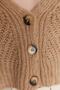 Camel Soft Textured Crop Button Detailed Knitwear Cardigan - 4