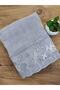 Buddha Velvet Hand Towel Gray