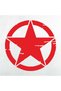 Military Star Gasoline Bottle Cap Sticker 13x13 cm Red Color