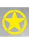 Military Star Gasoline Bottle Cap Sticker 13x13 cm Yellow