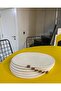 White Oval/ellipse Placemat Set of 6, Washable, Ironable, Wicker Placemat, Plate - 3