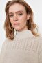 Stone Openwork/Hole Detailed High Neck Fitted/Body-Hugging Knitwear Sweater Twoaw21Kz0934 - 2